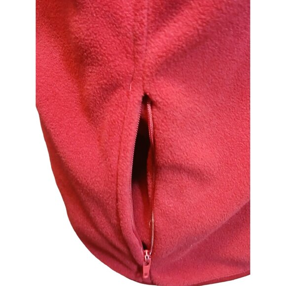 Arkansas Razorbacks Colosseum Athletics Red Fleece Vest Zip Womens Medium - Picture 6 of 10